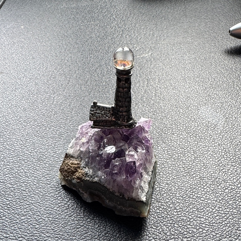 Elegant Purple and Silver Lighthouse Decor
